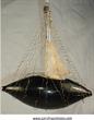 Boat with Dresden Sail - wire wrapped German